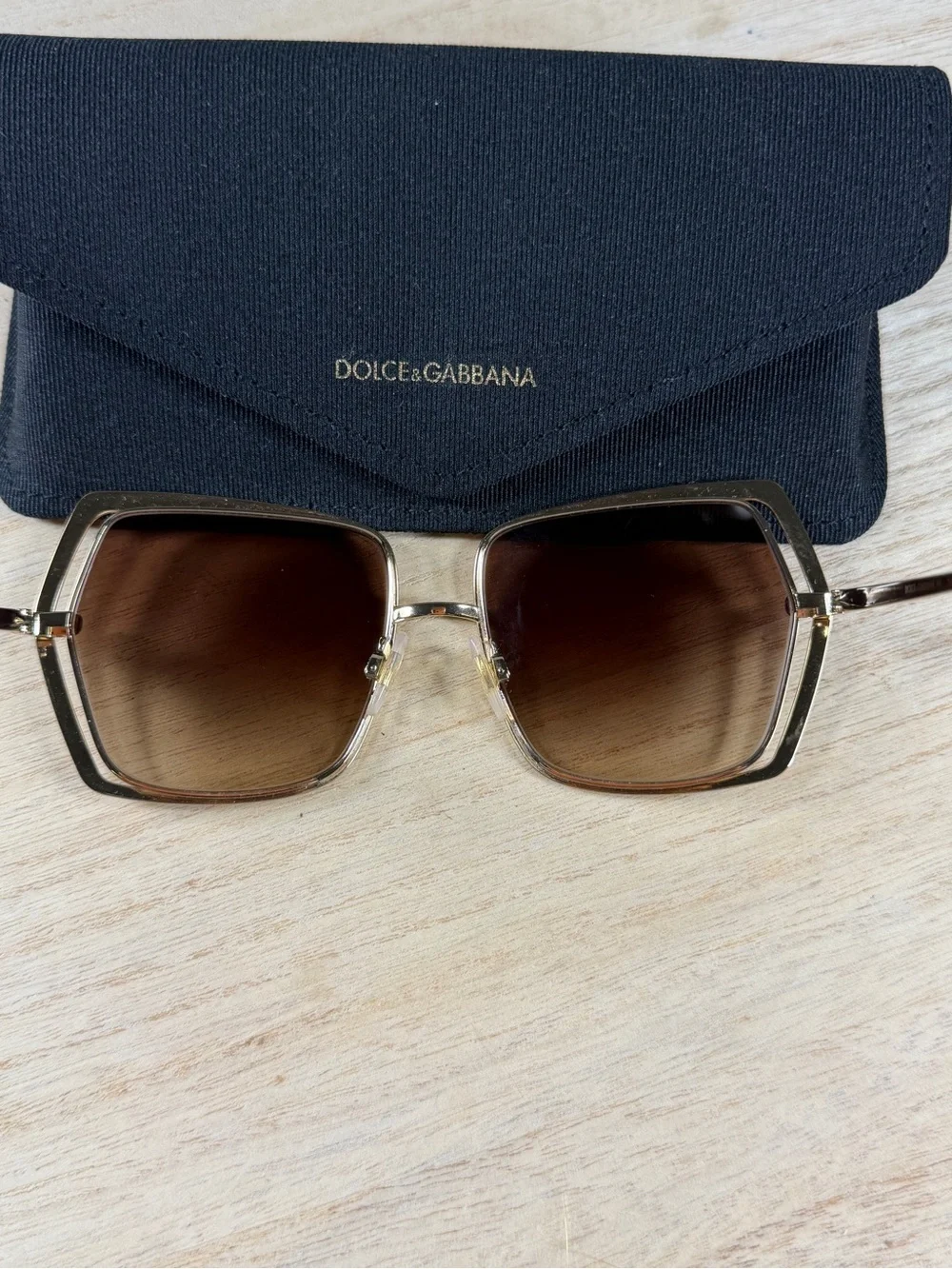 Dolce & Gabbana DG2306 Butterfly Gold Leopard Sunglasses Size 55mm